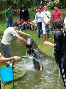 Bautismo en el río Mondego